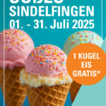 Eiswaffeln mit buntem Streusel – Eisaktion im Juli 2025 in Sindelfingen bei teilnehmenden Geschäften