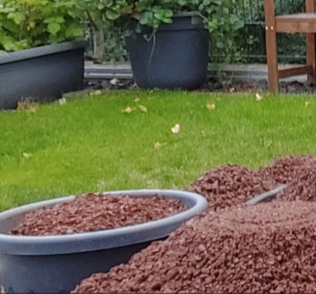 Tongranulat im Pflanzkübel zur Verbesserung von Wasserspeicherung und Drainage