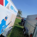 Heißwasser-Hochdruckreinigung eines Viehanhängers mit mobiler Anlage von HDR Wassertechnik