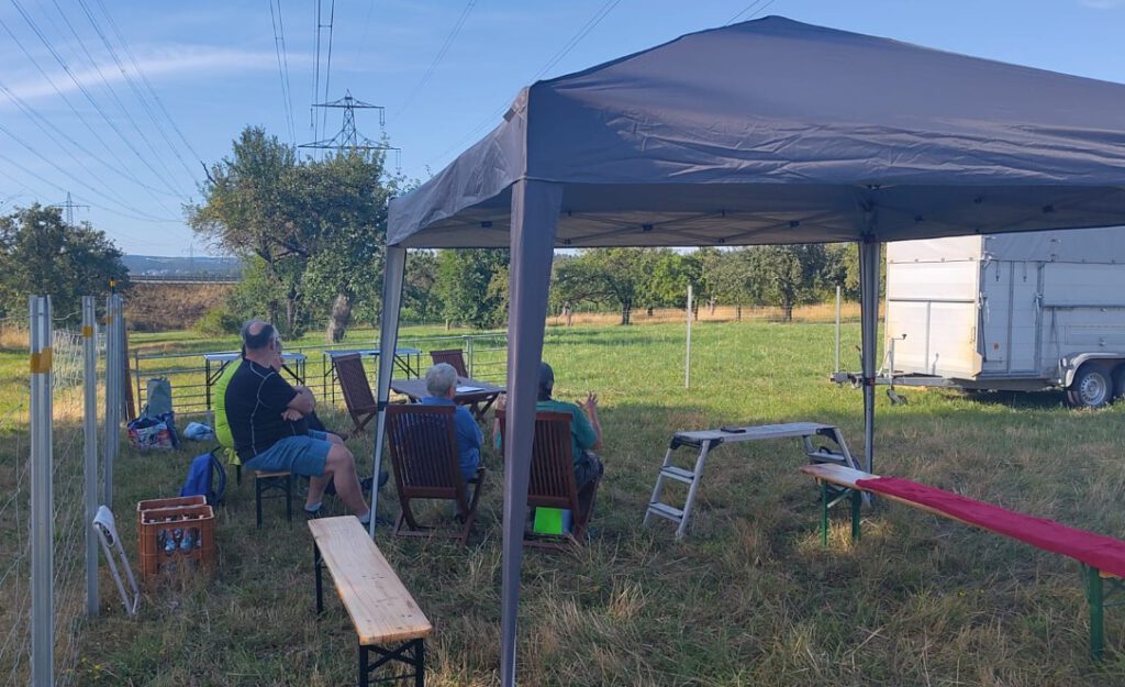 LNV-Vernetzungstreffen zu Schäferei und Naturschutz auf einer Weide in Magstadt